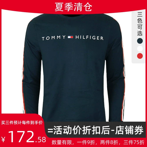 Tommy hilfiger, мужской весенний базовый приятный телу лонгслив для отдыха