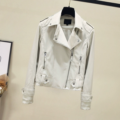 Белая короткая куртка, Гонконг, коллекция 2023, в корейском стиле