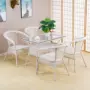 Bàn ghế mây bộ bàn ghế phòng khách nhà hình chữ nhật combination bàn ghế mây kết hợp Bữa ăn nhà hàng - Bàn ghế ngoài trời / sân ban ghe san vuon