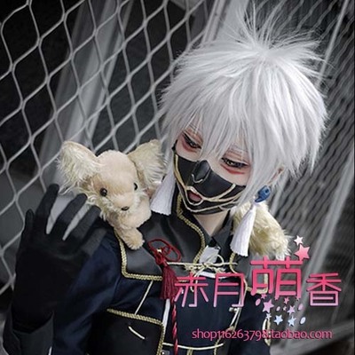 taobao agent Mengxiangjia Touken Ranbu/Minghu Silver Time Silver White Reversed Original Short Hair Cosplay Fake Spotted