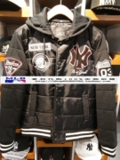 Đồng phục bóng chày MLB mua 17 mùa đông NY nam và nữ áo khoác giản dị áo khoác cotton trùm đầu 51200 51300 - Thể thao sau