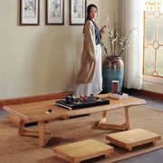 Phong cách Nhật Bản đầy đủ nhà nổi cửa sổ bàn trà thảm đồ nội thất Bàn trà gỗ rắn retro dài phân nhỏ bàn cà phê - Đồ gỗ ngoài trời