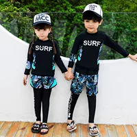 Đồ bơi trẻ em 2019 bé trai và bé gái lớn bé quần dài tay chia tay chống nắng không thấm nước phù hợp với mẹ snorkeling - Bộ đồ bơi của Kid áo bơi cho bé