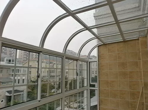 Стальная конструкция стеклянная солнечная комната/алюминиевые двери сплавов и окна/лента, проверенная стекло/стальная конструкция, установка мешка навеса