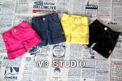 taobao agent M3 BJD baby clothes 4 points and 3 points HID uncle turned the hot pants four colors to choose from Zhuangshu customized