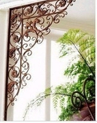 Đặc biệt cung cấp rèn sắt hiên phân vùng trang trí lối đi màn hình tường treo sáng tạo cửa hoa góc góc hoa cửa sổ cửa sổ trang trí