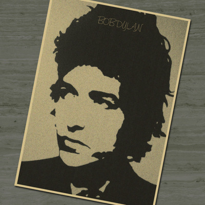 bob dylan鲍勃迪伦 民谣歌手摇滚怀旧复古牛皮纸海报酒吧装饰画芯