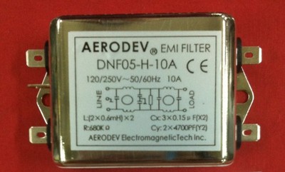 1PC New AERODEV DNF05-H-10A 250V EMI Filters 