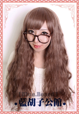 taobao agent [Blue Beard] The Realm of the Better New Hall Love/Milk Tea Taro Brown Waves Volume/High -temperature Silk COS Wig