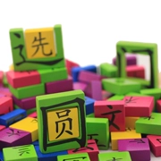 Nhân vật trung quốc vua chính tả cuộc thi trò chơi khối xây dựng bằng gỗ domino gỗ mảnh ghép với pinyin thùng