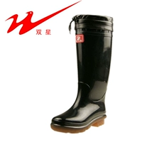 Đôi giày nam mùa đông ấm áp cộng với giày mưa bông ống cao lông cashmere giày nông dân gân bò đáy giày mưa dài giày bảo hộ siêu nhẹ chống nước