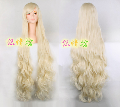 taobao agent Golden wig, cosplay, 120cm