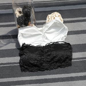 Sexy Sling Halter Áo Ngực Kỳ Nghỉ Bikini Ren Side Vú Nhỏ Miếng Bọt Biển Pad Đen Trắng Ống Top