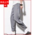 Dan Jieshi mùa hè quần linen phần mỏng của Trung Quốc phong cách loose nam quần Tang phù hợp với kích thước lớn chất béo casual feet củ cải đèn Quần mỏng