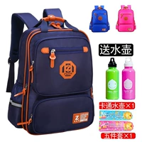 Đích thực Nhật Bản trường tiểu học schoolbag 1-3-5 gánh nặng ridged nam giới và phụ nữ trẻ em hộp ba lô trọng lượng nhẹ mặc vali kéo cho bé