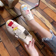 2018 mùa hè mới phẳng đầu lớn phim hoạt hình lợn Peggy thấp để giúp bước trên bàn chân để mặc giày của phụ nữ scoop giày Nhật Bản giày lười