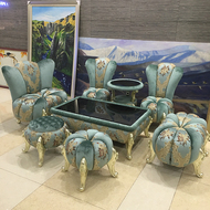 Phong cách châu âu sofa thay đổi giày phân khách sạn cafe công chúa ghế beauty salon club tiếp nhận vải sofa set đồ nội thất