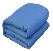 Quilt cover cotton màu xanh tinh khiết ký túc xá sinh viên đơn vị quân sự đào tạo quân sự sky blue sheets đơn ba mảnh