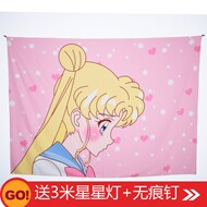 Treo vải nền vải trang trí phòng ngủ cô gái tim ins gió tường vải phòng cạnh giường Bắc Âu ảnh mạng tấm thảm đỏ