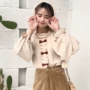 Mùa thu mới 2019 Nhật Bản ngọt ngào gỗ mộc nhĩ Nhật Bản áo sơ mi tay dài mỏng hoang dã - Áo sơ mi sơ mi hàn quốc