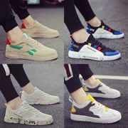 Giày thể thao thoáng khí mùa hè giày nam phiên bản Hàn Quốc của xu hướng giày trắng Học sinh giày vải hoang dã Giày nam đế thấp