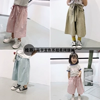 Cô gái nước ngoài quần 2018 mới Hàn Quốc mùa hè ăn mặc trẻ em cung trẻ em thường rộng chân quần quần dài thủy triều shop quần áo trẻ em đẹp