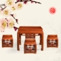Dongyang gỗ gụ đồ gỗ hồng mộc mong muốn bàn vuông tám xu bàn gỗ hồng mộc nhỏ bàn vuông một bàn bốn ghế kết hợp Trung Quốc - Bộ đồ nội thất giường pallet