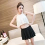 Áo tắm nữ chia bảo thủ hai hoặc ba bộ của Hàn Quốc nhỏ hương thơm che bụng slim sexy thu thập bãi biển áo tắm đồ tắm 2 mảnh