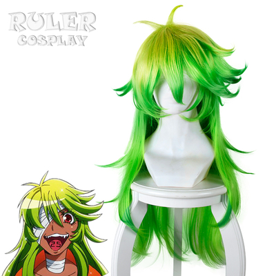 taobao agent Lord Black and White Come to Detention House No. 25 Niko yellow gradient green anti -tie cos long hair wig