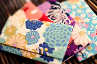 Nhật Bản thực hiện bốn mùa hoa đầy màu sắc ví ví hóa đơn kẹp bông và gió phong cách Nhật Bản 9cm * 19cm ví nam cao cấp hàng hiệu