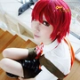 Điệu nhảy tròn bắn đạn xuyên qua Koizumi Shinji khuôn mặt tóc giả cosplay tóc ngắn màu đỏ - Cosplay phụ kiện cosplay