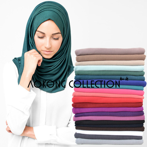 Perdagangan Luar Negeri Monokrom Keringat Kain Wanita Arab Bungkus Kepala Turban Mosslem Orang Keringat Kain Syal Serban-Internasional