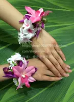 Гавайская травяная юбка танцевать руку цветочное кольцо танцевать