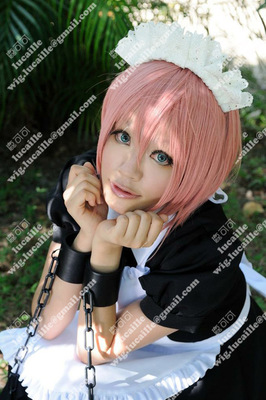 taobao agent Fuchsia long wig, cosplay