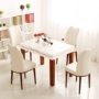 Bộ bàn ăn tối giản hiện đại kết hợp có thể thu vào bộ bàn ghế nhà hàng phong cách Bắc Âu kết hợp bộ bàn ghế với bếp cảm ứng sofa gỗ đơn giản