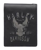 Châu âu và Hoa Kỳ chính hãng da xe gắn máy in ấn Harley thẻ ví gói gấp retro chủ thẻ cá tính nhiều lớp da bộ thẻ ví sen 3