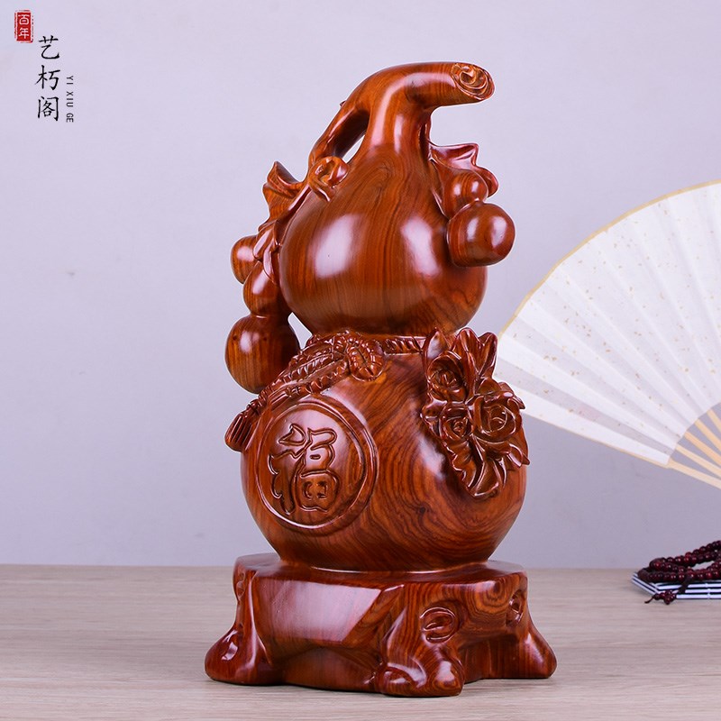 石頭擺件印度小葉紫檀檀香紫檀聚寶盆金缽滿風水招財紅木工藝品擺件賀禮物