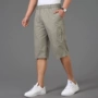 Đàn ông trung niên mùa hè quần âu trung niên quần mùa hè cotton lỏng quần nam quần rộng kích thước nhiều túi bảy quần quần áo nam đẹp