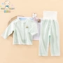 Bé đồ lót cardigan phù hợp với mùa hè cotton trẻ em cao eo thiết kế bụng mùa thu quần bé trai và bé gái dịch vụ nhà đồ ngủ mỏng quần lót bé trai