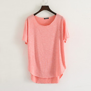Có thể được đeo bên ngoài mùa hè mỏng ladies Hàn Quốc phiên bản của tre cotton ngắn tay T-Shirt lỏng thường nhà dịch vụ đồ ngủ tops