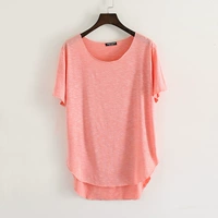 Có thể được đeo bên ngoài mùa hè mỏng ladies Hàn Quốc phiên bản của tre cotton ngắn tay T-Shirt lỏng thường nhà dịch vụ đồ ngủ tops quan lot nu