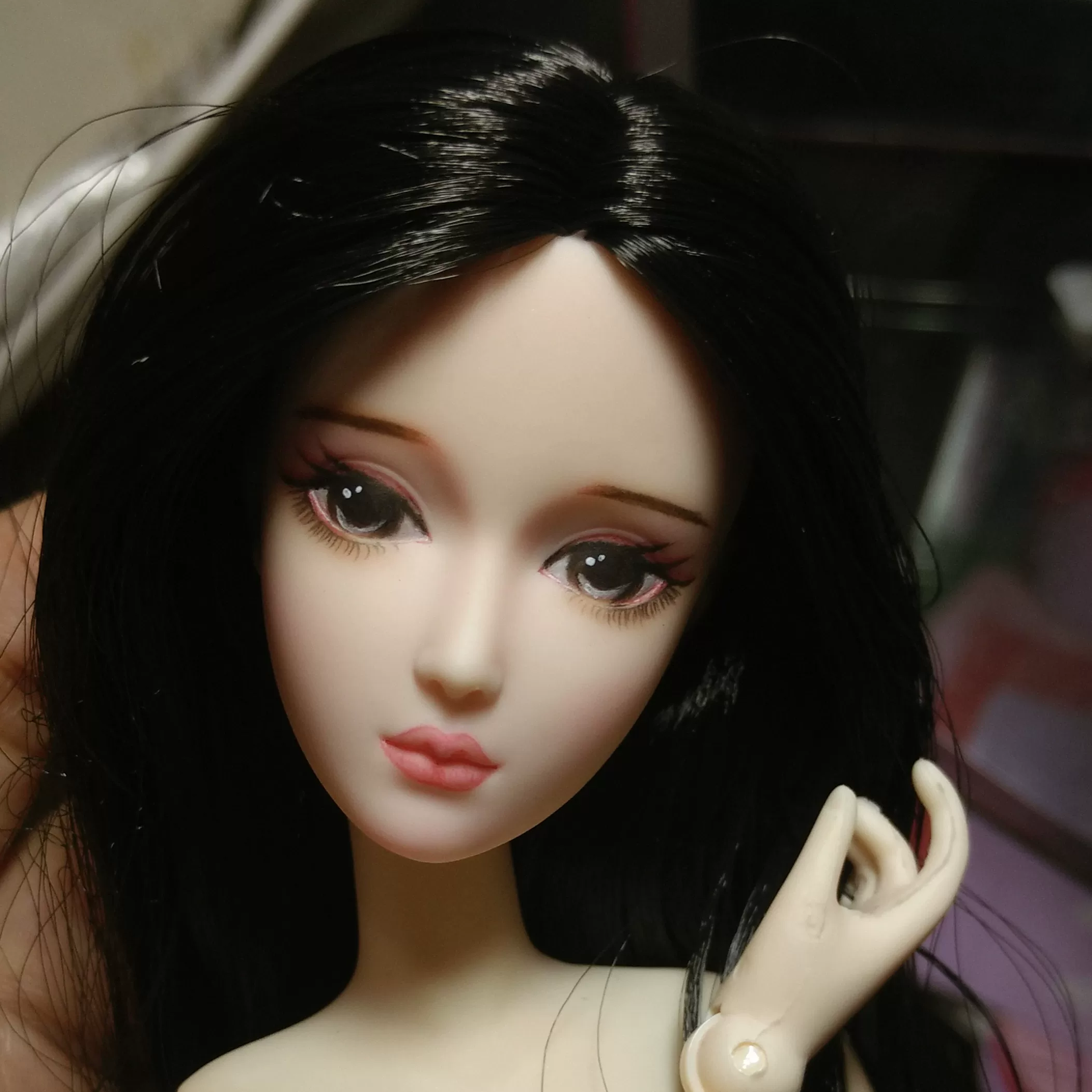 Кукла, голова-скульптура, масштаб 1:6