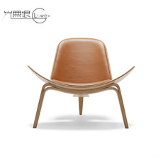 Мягкое кресло 丹麦carl hansen&son休闲椅子创意实木现代艺术阳台笑脸椅ch07