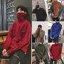 2018 mùa đông màu rắn dày của nam giới cao cổ áo len Hàn Quốc phiên bản của tự trồng ấm áo len giản dị dài tay áo khoác thủy triều thoi trang nam