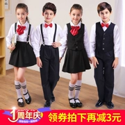 Trẻ em hoa cô gái phù hợp với nam vest vest mẫu giáo hiệu suất quần áo cô gái bib hợp xướng hiệu suất trang phục