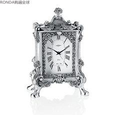 Будильник 意大利进口linea argenti镀银工艺品欧式复古时钟 台钟 摆件27cm