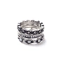 Nhẫn đơn giản nữ phong cách châu Âu và Mỹ ngọt ngào và đáng yêu cổ điển đốt bạc và kim cương ba bộ nhẫn cá tính sáng tạo mẫu nhẫn cưới đẹp 2020