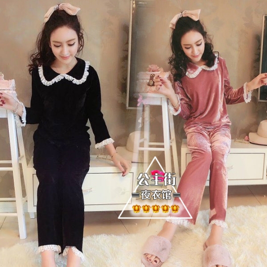 Imported daily pajamas fall sexy lace