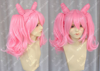 taobao agent High -temperature silk moon rabbit little rabbit little lady pink cosplay wig