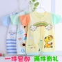 Bé Onesies Mùa Xuân và Mùa Hè Sơ Sinh Không Tay Cáp Nhĩ Tân Gà Quần Bé Pyjamas Quần Áo Trẻ Em thoi trang be yeu